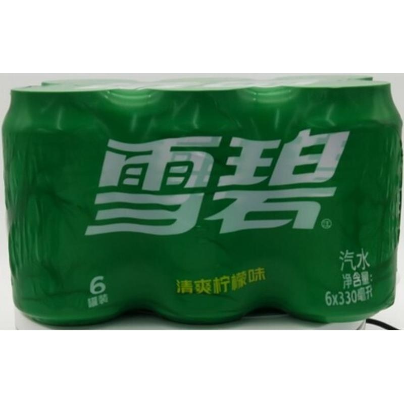 雪碧清爽柠檬味汽水*一提/6罐