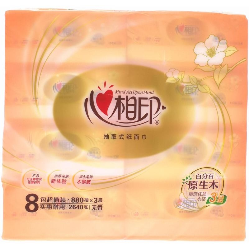 心相印经典系列纸面巾180抽*6包