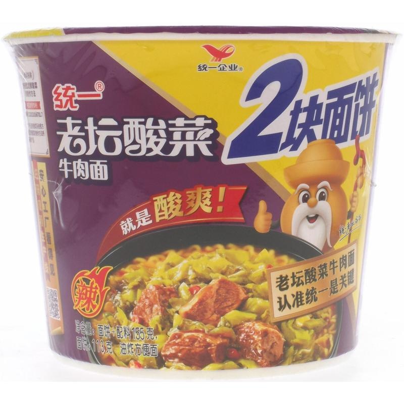 统一老坛酸菜牛肉面155g