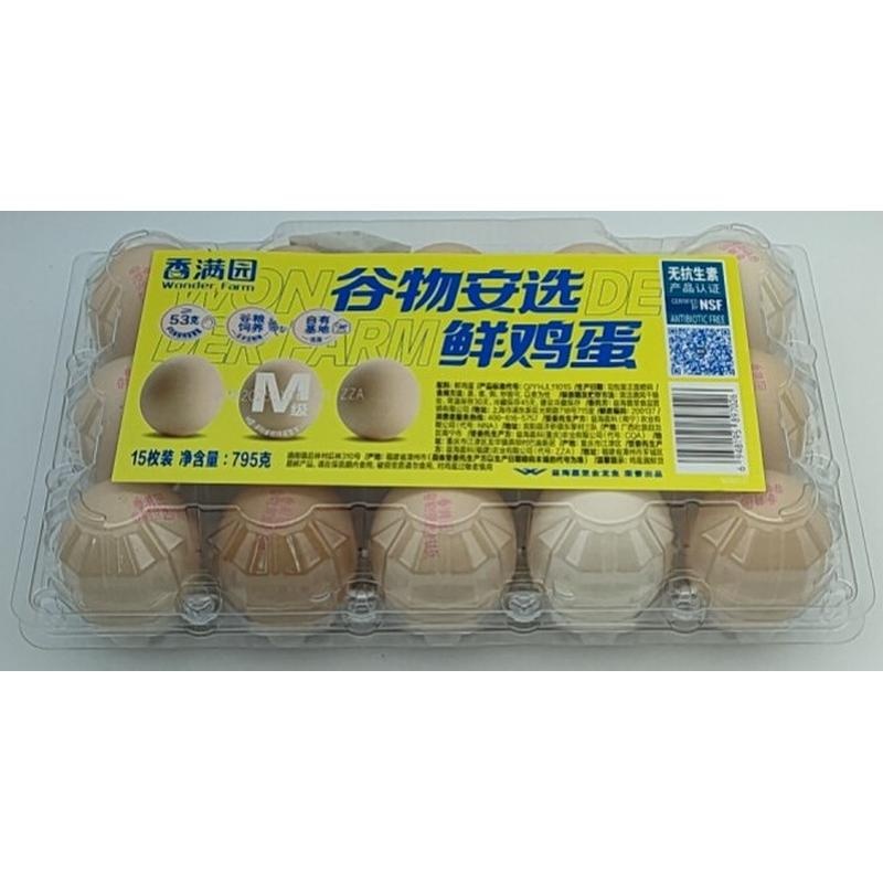 香满园谷物安选鲜鸡蛋15枚