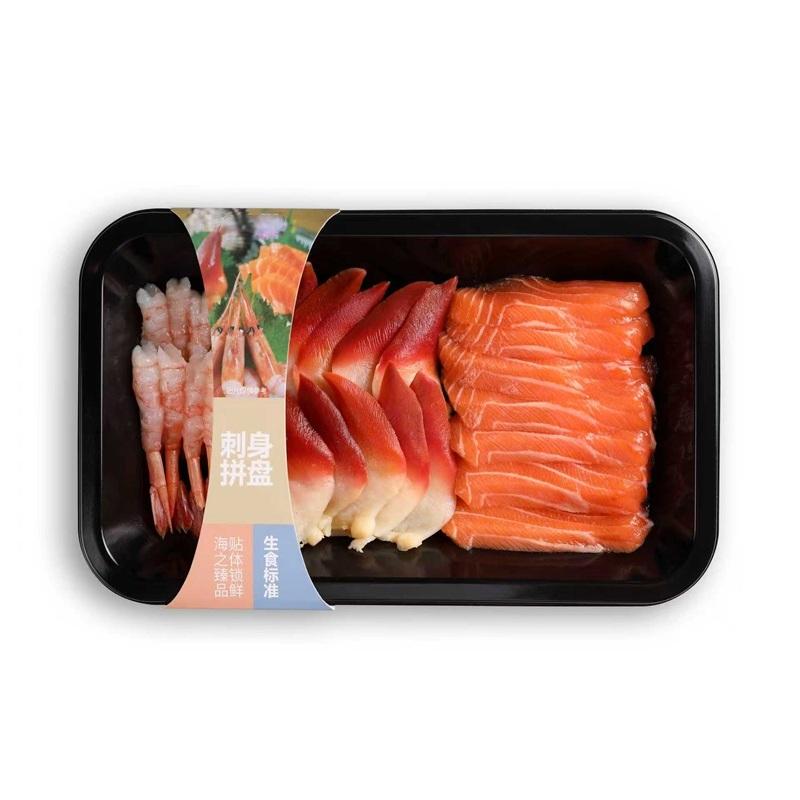 纯尔刺身三拼(三文鱼、甜虾、北极贝)180g