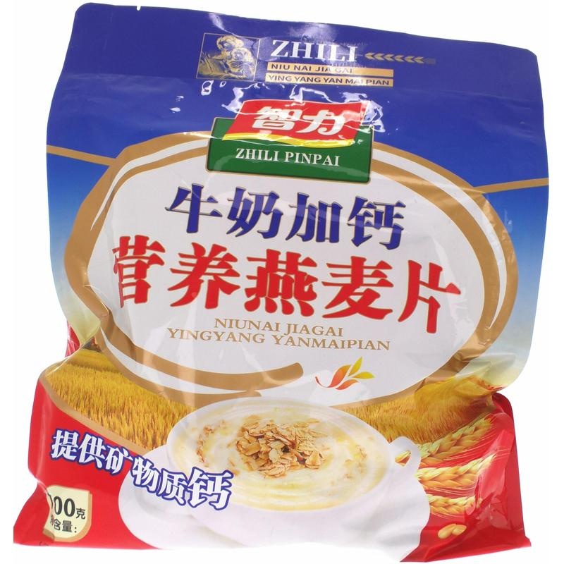 智力牛奶加钙麦片700g