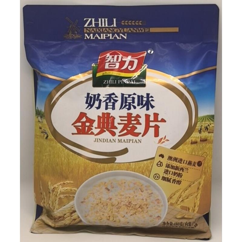 智力奶香原味金典麦片480g