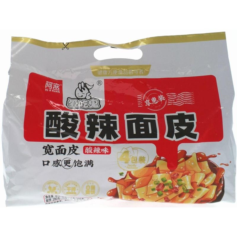 阿宽酸辣味面皮四连包